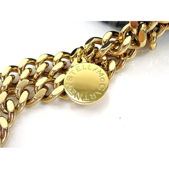 Stella McCartney Black and Gold Chain Shoulder Bag - Picture 9 of 15